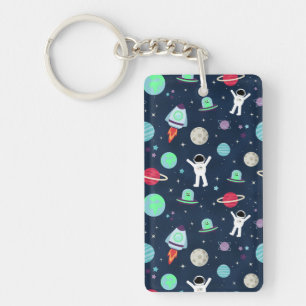 Ruimtepatroon illustratie sleutelhanger