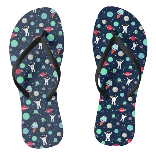 Ruimtepatroon illustratie teenslippers (Voetbed)