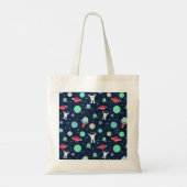 Ruimtepatroon illustratie tote bag (Achterkant)