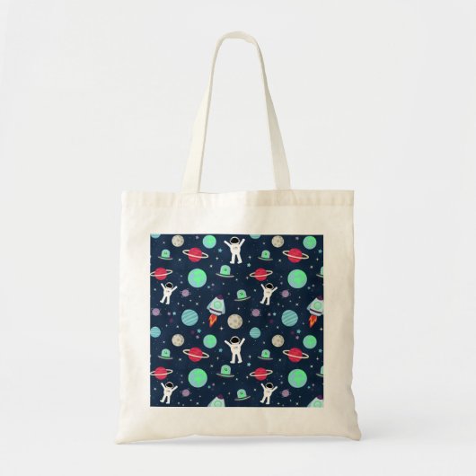 Ruimtepatroon illustratie tote bag (Voorkant)