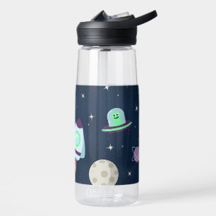 Ruimtepatroon illustratie waterfles