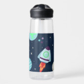 Ruimtepatroon illustratie waterfles (Voorkant)