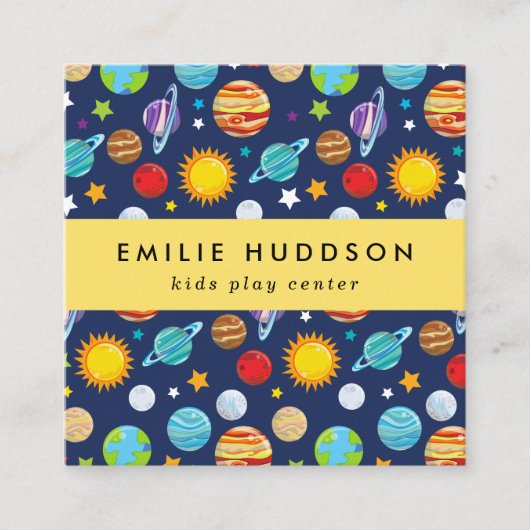 Ruimtepatroon, Kinder speelcentrum, activiteitence Vierkante Visitekaartje (Voorkant)