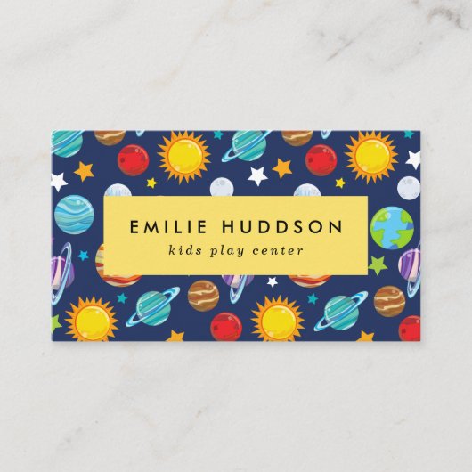 Ruimtepatroon, Kinder speelcentrum, activiteitence Visitekaartje (Voorkant)