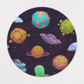 Ruimtepatroon Labels (Design 1)