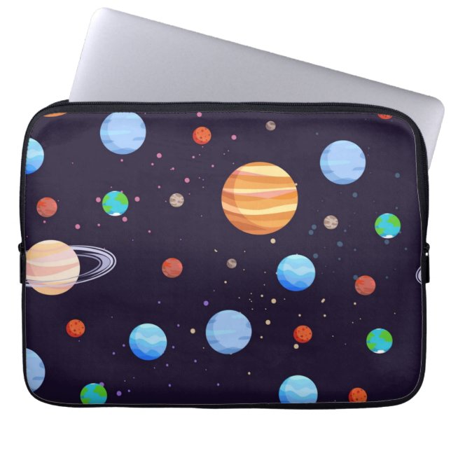 Ruimtepatroon Laptop Sleeve (Voorkant)