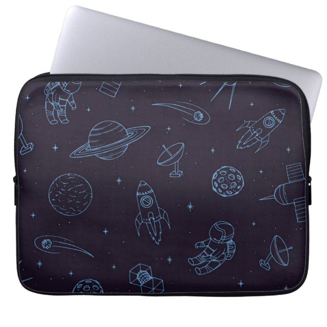 Ruimtepatroon Laptop Sleeve (Voorkant)
