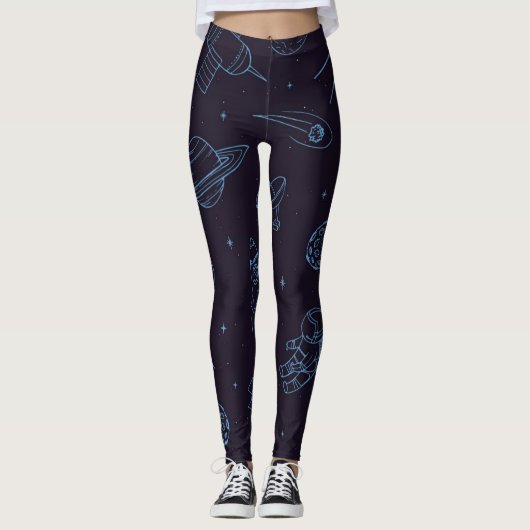 Ruimtepatroon Leggings (Voorkant)