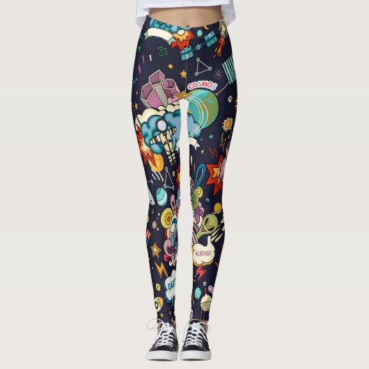 Ruimtepatroon Leggings (Voorkant)