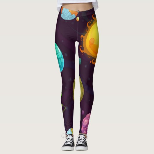 Ruimtepatroon Leggings (Voorkant)