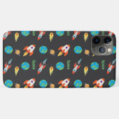 Ruimtepatroon op zwart Case-Mate iPhone case (Achterkant (horizontaal))