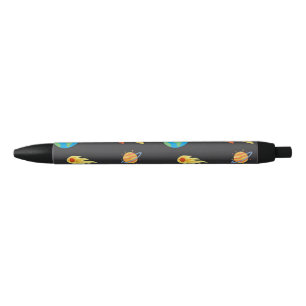 Ruimtepatroon op zwart zwarte inkt pen