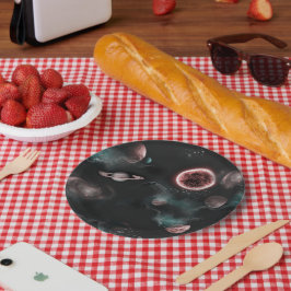 Ruimtepatroon papieren bordje