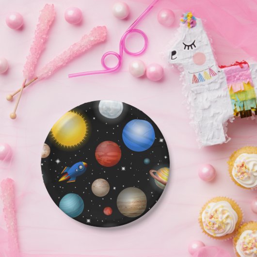 Ruimtepatroon Papieren Bordje (Feest)