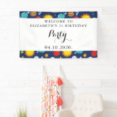 Ruimtepatroon, planeten, sterren, kosmos, geboorte spandoek (Insitu)