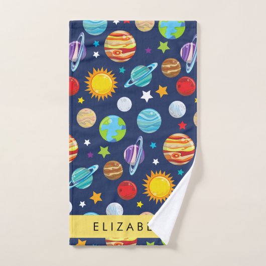 Ruimtepatroon, Planeten, Sterren, Kosmos, Jouw naa Bad Handdoek (Handdoek)