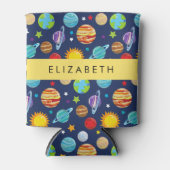 Ruimtepatroon, Planeten, Sterren, Kosmos, Jouw naa Blikjeskoeler (Voorkant)