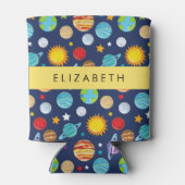 Ruimtepatroon, Planeten, Sterren, Kosmos, Jouw naa Blikjeskoeler (Achterkant)