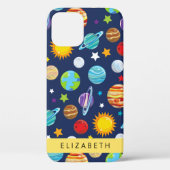 Ruimtepatroon, Planeten, Sterren, Kosmos, Jouw naa Case-Mate iPhone Case (Achterkant)