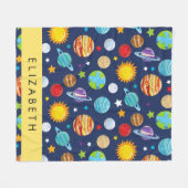 Ruimtepatroon, Planeten, Sterren, Kosmos, Jouw naa Fleece Deken (Voorkant (Horizontaal))