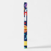 Ruimtepatroon, Planeten, Sterren, Kosmos, Jouw naa iPhone Hoesje (Linkerkant)