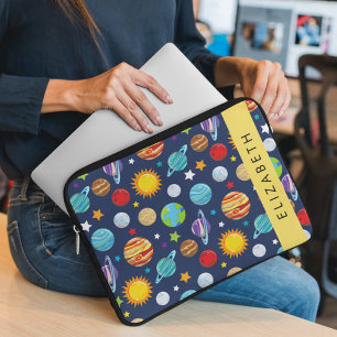 Ruimtepatroon, Planeten, Sterren, Kosmos, Jouw naa Laptop Sleeve