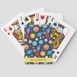 Ruimtepatroon, Planeten, Sterren, Kosmos, Jouw naa Pokerkaarten