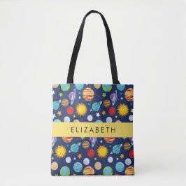 Ruimtepatroon, Planeten, Sterren, Kosmos, Jouw naa Tote Bag