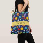 Ruimtepatroon, Planeten, Sterren, Kosmos, Jouw naa Tote Bag (Dichtbij)