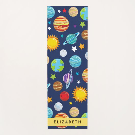 Ruimtepatroon, Planeten, Sterren, Kosmos, Jouw naa Yogamat (Voorkant)