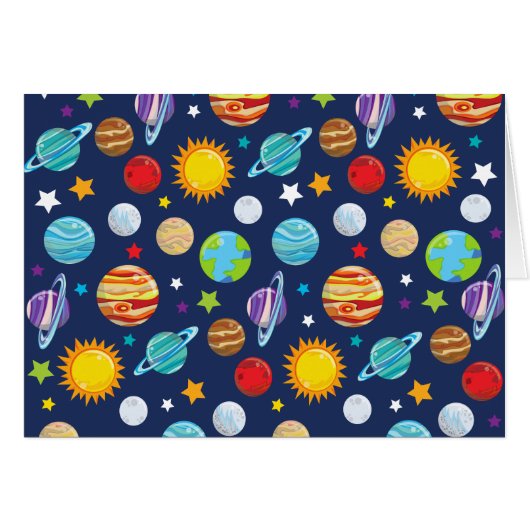 Ruimtepatroon, planeten, sterren, kosmos, melkweg (Voorkant Horizontaal)