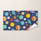 Ruimtepatroon, planeten, sterren, kosmos, melkweg bad handdoek (Handdoek)