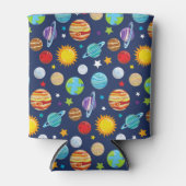 Ruimtepatroon, planeten, sterren, kosmos, melkweg blikjeskoeler (Voorkant)