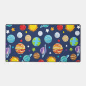 Ruimtepatroon, planeten, sterren, kosmos, melkweg bureaumat (Voorkant)