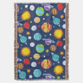 Ruimtepatroon, planeten, sterren, kosmos, melkweg deken (Voorkant Verticaal)