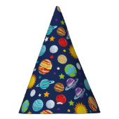 Ruimtepatroon, planeten, sterren, kosmos, melkweg feesthoedjes (Rechts)