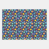 Ruimtepatroon, planeten, sterren, kosmos, melkweg inpakpapier vel (Voorkant 3)