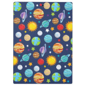 Ruimtepatroon, planeten, sterren, kosmos, melkweg klembord (Achterkant)