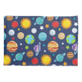 Ruimtepatroon, planeten, sterren, kosmos, melkweg kussensloop (Achterkant)