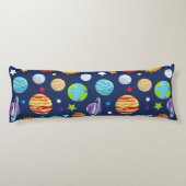 Ruimtepatroon, planeten, sterren, kosmos, melkweg lichaamskussen (Achterkant)