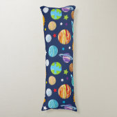 Ruimtepatroon, planeten, sterren, kosmos, melkweg lichaamskussen (Voorkant Verticaal)