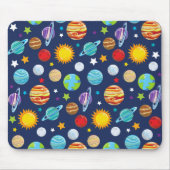 Ruimtepatroon, planeten, sterren, kosmos, melkweg muismat (Voorkant)
