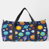 Ruimtepatroon, planeten, sterren, kosmos, melkweg plunjezak (Achterkant)