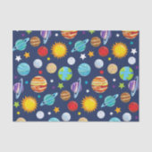 Ruimtepatroon, planeten, sterren, kosmos, melkweg tissuepapier (Voorkant)