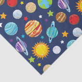 Ruimtepatroon, planeten, sterren, kosmos, melkweg tissuepapier (Detail)