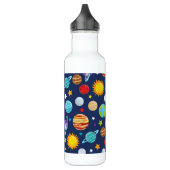 Ruimtepatroon, planeten, sterren, kosmos, melkweg waterfles  (Links)