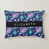 Ruimtepatroon, Planeten, Sterren, Melkweg, Jouw na Accent Kussen (Voorkant)