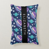 Ruimtepatroon, Planeten, Sterren, Melkweg, Jouw na Accent Kussen (Voorkant(Verticaal))