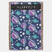 Ruimtepatroon, Planeten, Sterren, Melkweg, Jouw na Deken (Voorkant Verticaal)