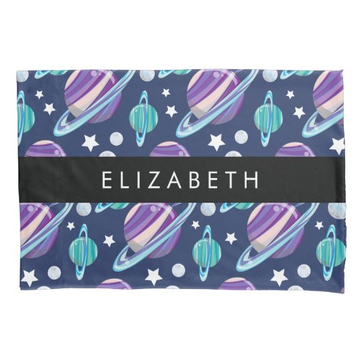 Ruimtepatroon, Planeten, Sterren, Melkweg, Jouw na Kussensloop (Voorkant)